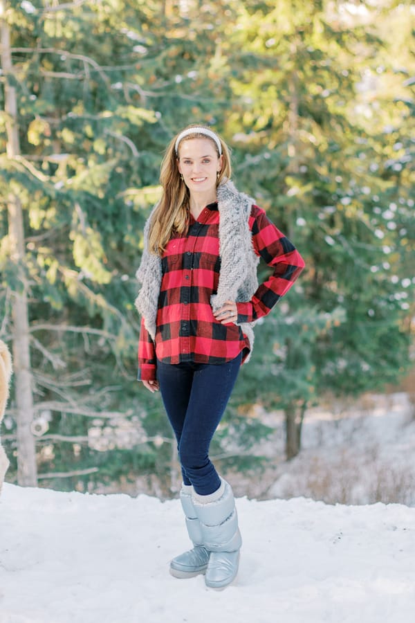 Dr. Azadeh Weber standing outdoors in winter