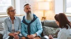 Couple meeting a counselor